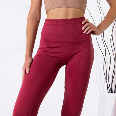 Красные женские леггинсы