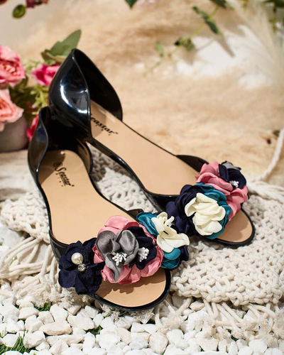 Royalfashion Rubber ballerinas with flower Koddies