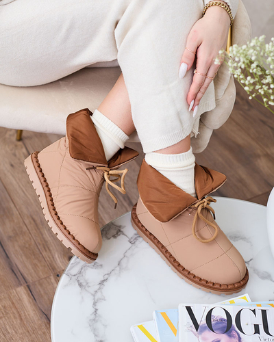 Royalfashion Women's slip-on snow boots in brown Nevonsis