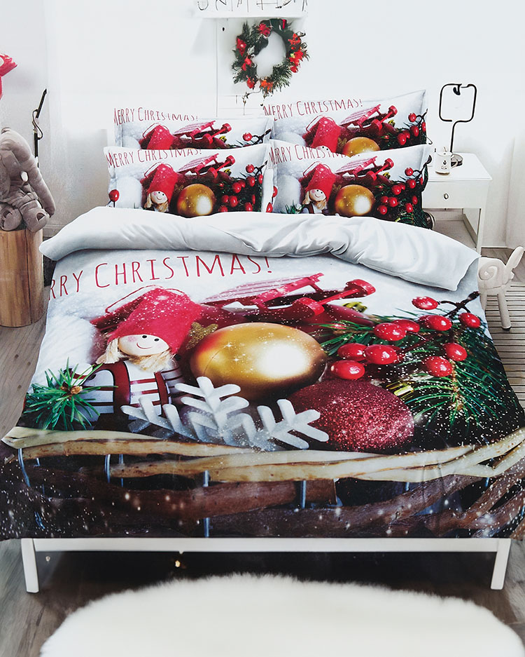 Royalfashion Christmas Bedding 200x220 set of 4-PART