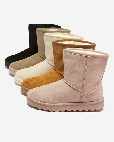Women's insulated eco-suede snow boots in ecru Xetik - Footwear