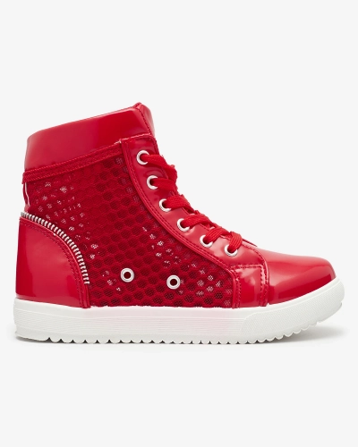 Sarkanas meiteņu augstpapēžu kedas Borris- Footwear