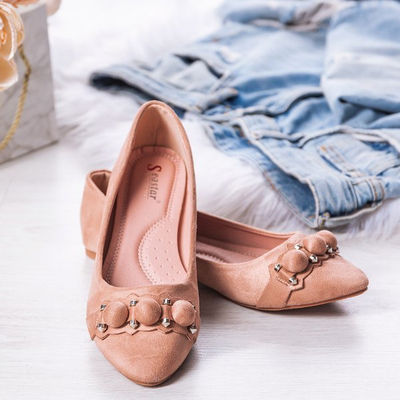 Dark pink ballerinas with Aya decorations - Footwear 1