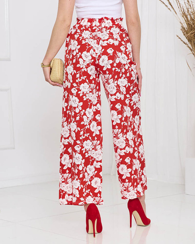 Red floral palazzo pants - Clothing