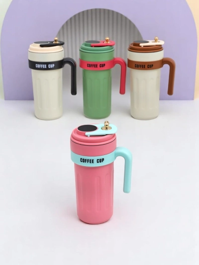 Royalfashion Thermal mug with a spout and temperature sensor Coffee Mug