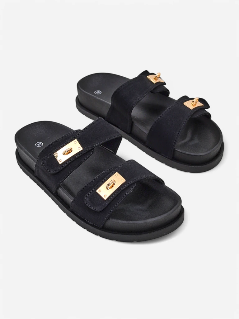 Royalfashion Women's slippers with decorative buckles Costes