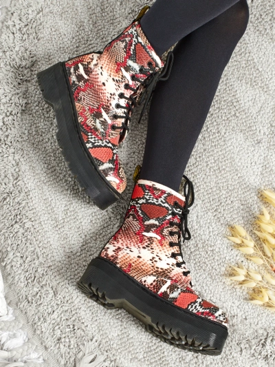 Женские ботинки-рабочие с тиснением Isadore