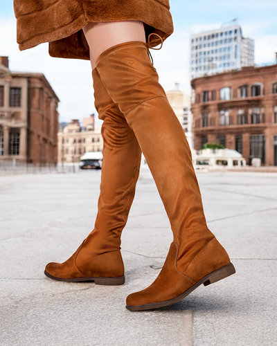 Royalfashion Sieviešu virsceļu slip-on zābaki Lianas