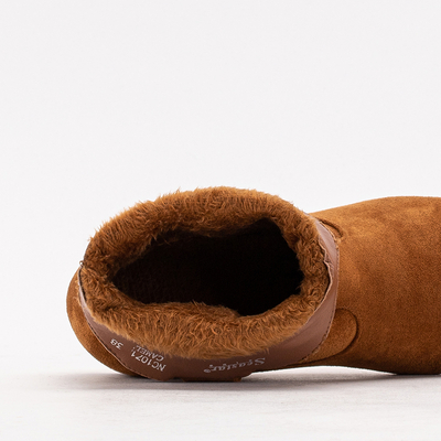 Women's slip-on boots a'la cowboy boots in camel Renola - Footwear