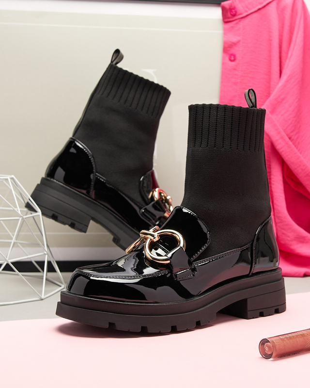 Черные женские сапоги с носком Accioi- Footwear