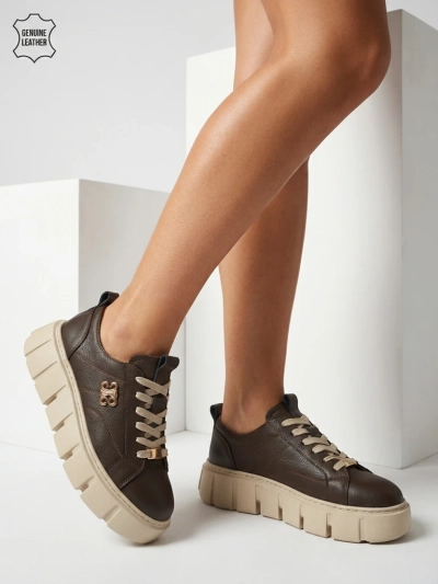 Women's Taures Natural Leather Sport Sneakers