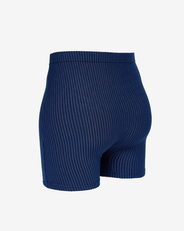 Royalfashion Темно-синие мужские трусы-боксеры в полоску PLUS SIZE