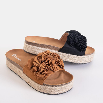 Black women's platform sandals Kalisa - Footwear