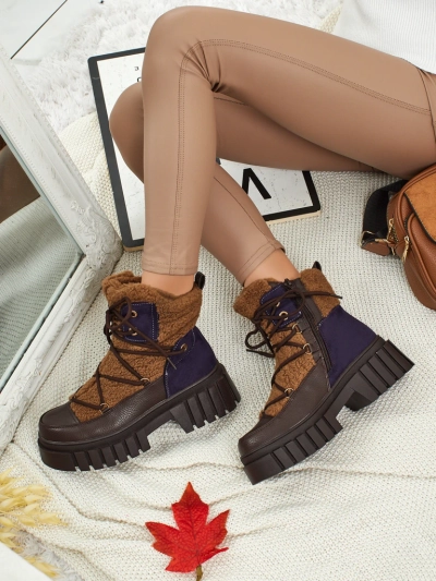 Women's ankle boots with fur Cindora