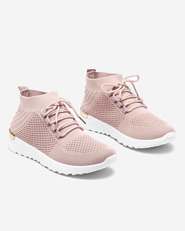 Women's Pink Bamggy Fabric Sports Shoes - Footwear