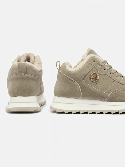 Royalfashion Серые женские утепленные спортивные ботинки Lahho