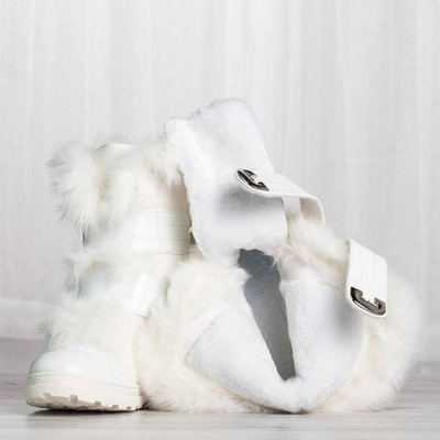 OUTLET White snow boots with fur from Dassacia - Footwear