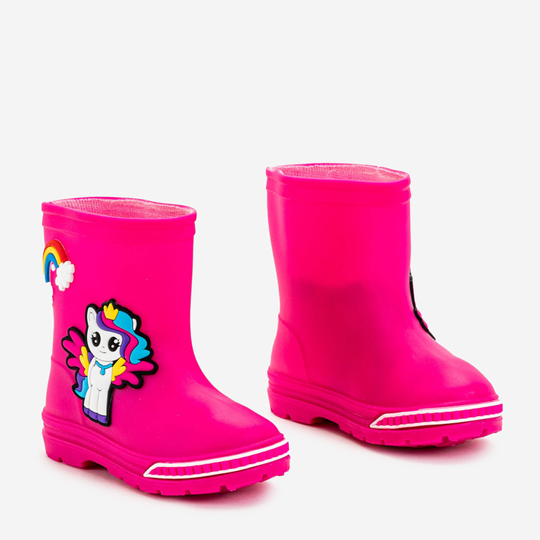 Fuchsia girls rain boots Uncon - Footwear