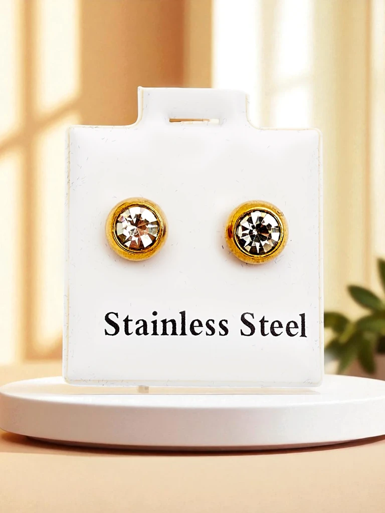 Royalfashion Sieviešu auskari-riņķīši ar kubiskā cirkonija ielaidumiem