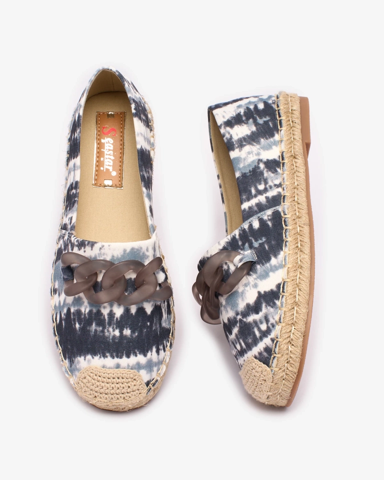 Royalfashion Черные женские эспадрильи с принтом Serffio