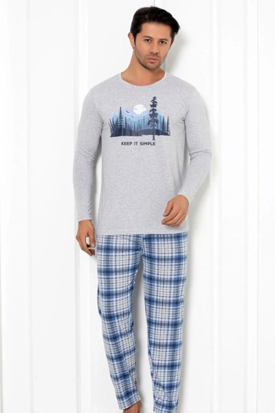 Royalfashion Men's cotton pajama in plaid