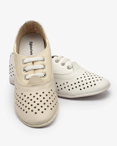Balti bērnu ažūra mokasīni Janno- Footwear