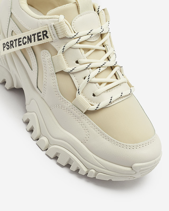 Бежевые женские спортивные кроссовки Evilpo- Footwear