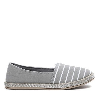 Children's gray espadrilles with Dora stripes - Footwear 1