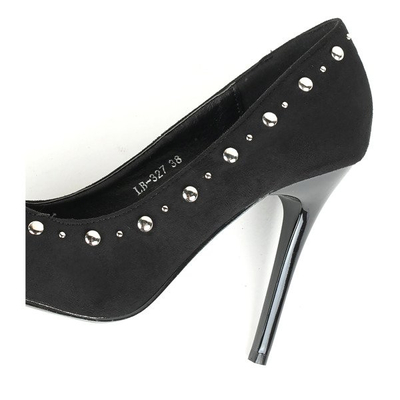 Black pumps on a stiletto heel with silver jets Filia - Footwear