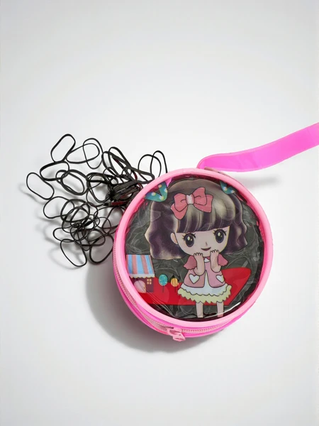 Royalfashion Lavakoloraj silikonaj harbendoj en ornama pakaĵo