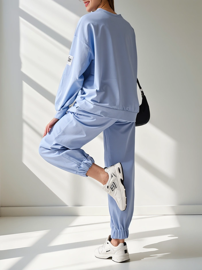 Royalfashion Women's cotton set with elastic cuffs on the legs