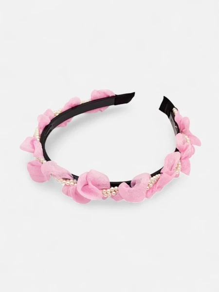 Royalfashion Headband with Ruching and Pearls