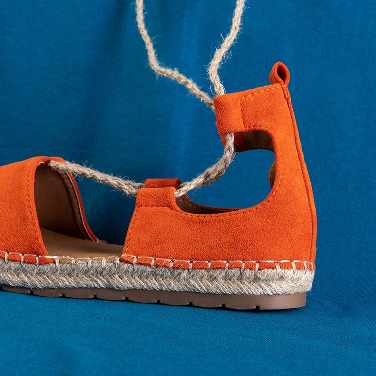 Oranžas sieviešu sasietās Lasoria espadrilles - Apavi