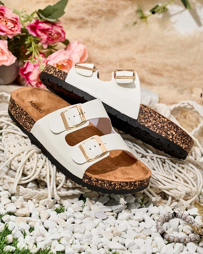 Royalfashion Women's Rolotta flat sole flip-flops