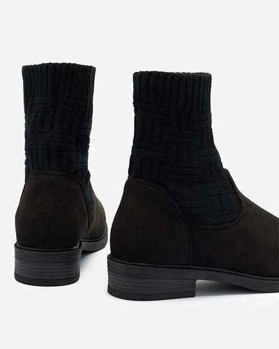 Black women's boots with a flexible Asencion upper - Footwear