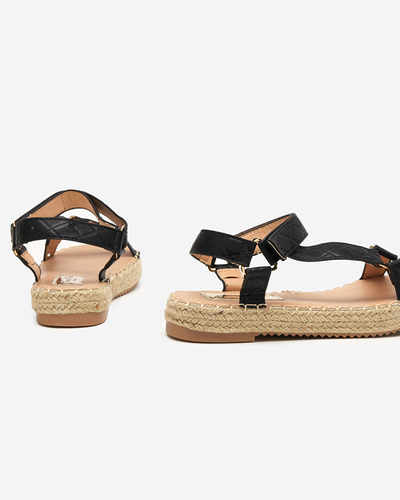 Black women's flat sandals Jutilla - Footwear