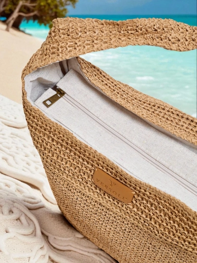 Royalfashion Large women's straw bag Marella Natura