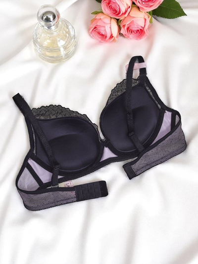 Royalfashion Sieviešu push-up mežģīņu krūšturis Romance Push-Up