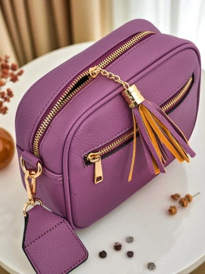 Royalfashion Geantă mică de damă din piele ecologică cu curea colorată Kovi Lace