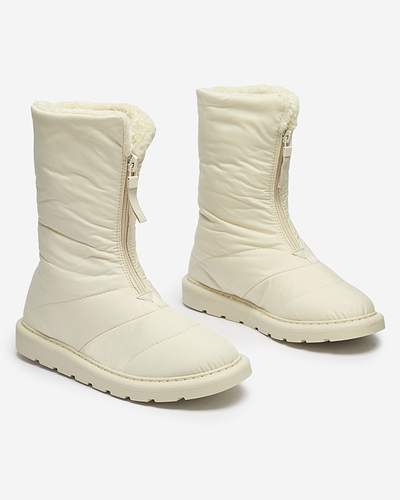 Beige women's shoes a'la snow boots Tirigga- Footwear