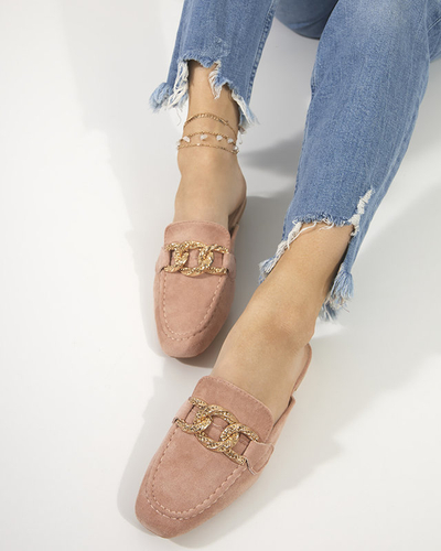 Slippers a'la moccasins in pink Gabbu- Footwear