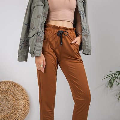 Коричневые женские брюки