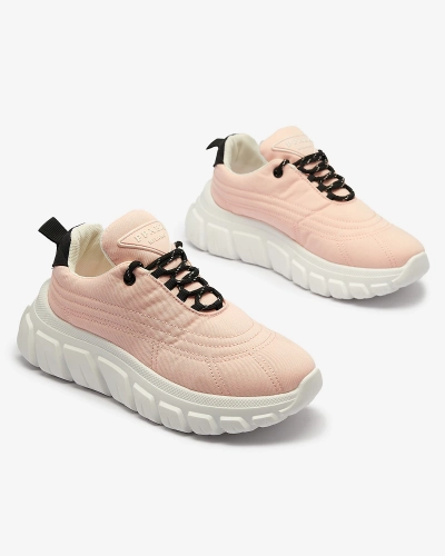 Light pink women's fabric sports shoes Riotay- Footwear