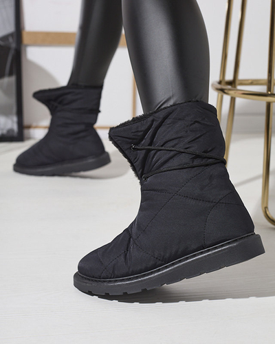Черные женские сапоги a'la snow boots Amirfu- Footwear