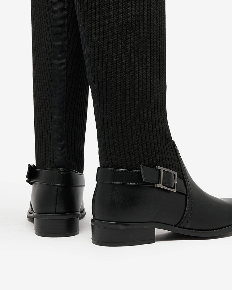 Royalfashion Черные женские высокие сапоги Calicea