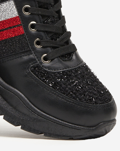 OUTLET Black women's sports sneakers from Hasmali - Footwear