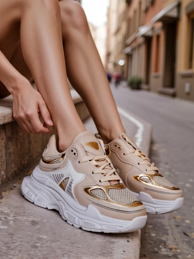 Royalfashion Women's Sneakers on a Thick Sole Ovelba