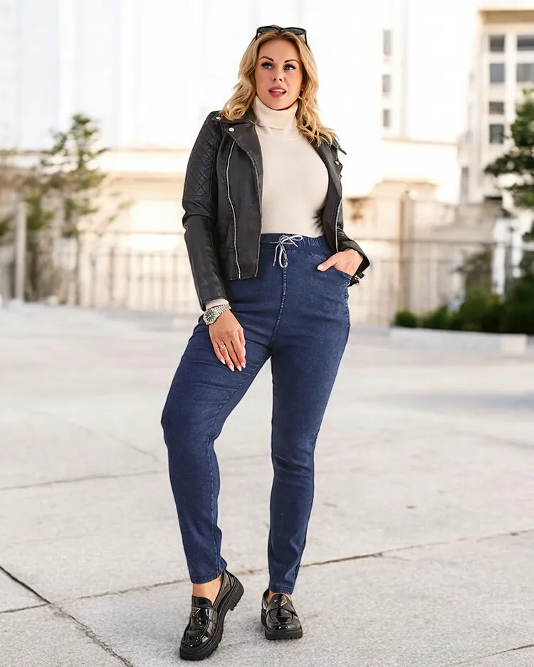 Royalfashion Women's plus size treggings pants