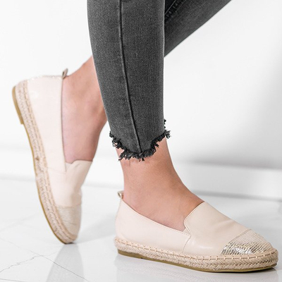 Beige espadrilles with decorative Mackenzie toe - Footwear 1