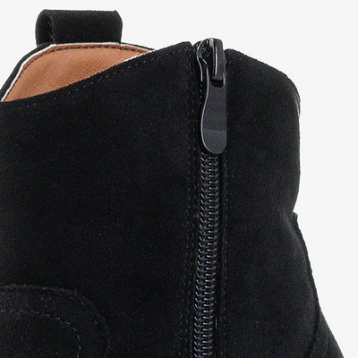 Black women's boots a'la cowboy boots Vitella - Footwear